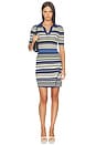 view 1 of 4 Lira Polo Wrap Mini Dress in Midnight Multi