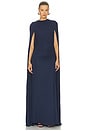 view 1 of 3 Demi Cape Gown in Midnight