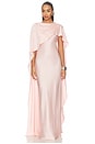 view 1 of 3 Izel Cape Gown in Bubblegum