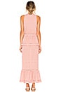 view 3 of 3 Embroidered Ruffle Tank Dress in Rose