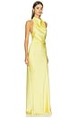 view 2 of 3 Reannon Satin Draped Gown in Golden Haze