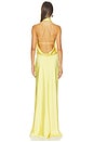 view 3 of 3 Reannon Satin Draped Gown in Golden Haze