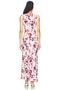view 3 of 3 ROBE MIDI MANCHES COURTES ACACIA  in Fig Multi
