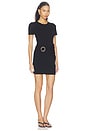 view 2 of 3 Leni Short Sleeve Draped Mini Dress in Black