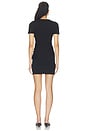 view 3 of 3 Leni Short Sleeve Draped Mini Dress in Black