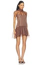 view 2 of 3 Beaux Tiered Mini Dress in Coffee
