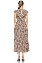 view 3 of 4 Burke Sleeveless Draped Midi Dress in Otter Plaid