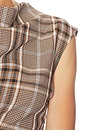 view 4 of 4 Burke Sleeveless Draped Midi Dress in Otter Plaid
