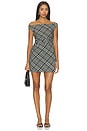 view 1 of 4 Wells Off-shoulder Mini Dress in Everglade Plaid