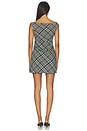 view 3 of 4 Wells Off-shoulder Mini Dress in Everglade Plaid