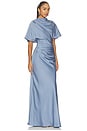 view 2 of 3 Annibelis Short Sleeve Gown in Dusty Blue