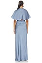 view 4 of 3 Annibelis Short Sleeve Gown in Dusty Blue