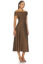 view 2 of 3 VESTIDO A MEDIA PIERNA CON UN HOMBRO DESCUBIERTO CAMILLA  in Otter
