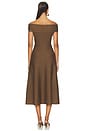 view 4 of 3 VESTIDO A MEDIA PIERNA CON UN HOMBRO DESCUBIERTO CAMILLA  in Otter