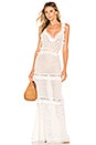 view 1 of 3 Lace Combo V Neck Maxi Dress in White