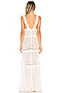 view 3 of 3 Lace Combo V Neck Maxi Dress in White