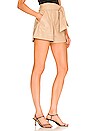 view 2 of 4 Mari Vegan Leather Shorts in Camel