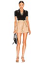 view 4 of 4 Mari Vegan Leather Shorts in Camel