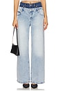view 1 of 6 Kove Double Waistband Jean in Two Tone Del Mar