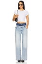 view 5 of 6 Kove Double Waistband Jean in Two Tone Del Mar
