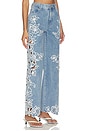 view 2 of 6 Porter Embroidered Denim Pant in Light Indigo