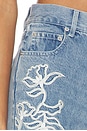 view 6 of 6 Porter Embroidered Denim Pant in Light Indigo
