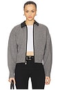 view 1 of 4 Zofia Zipper Cardigan in Heather Grey