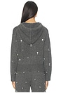 view 3 of 5 Karmen Embellished Hooded Top in Charcoal Grey