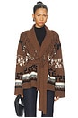 view 1 of 5 Elwood Wrap Cardigan in Dark Chai Multi