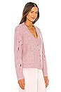 view 3 of 5 Reagan Cardigan in Lilac Melange