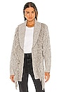view 2 of 5 Margaret Fringe Shawl Cardigan in Grey Melange