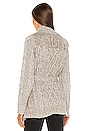 view 4 of 5 Margaret Fringe Shawl Cardigan in Grey Melange