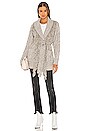 view 5 of 5 Margaret Fringe Shawl Cardigan in Grey Melange