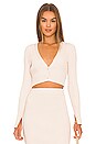 view 1 of 4 Kayla Compact Rib Cropped Cardigan in Chantilly