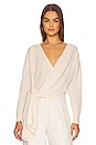 view 1 of 4 Anna Cashmere Wrap Sweater in Ivory