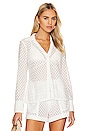 view 2 of 5 Tyler Crochet Lace Cover Up Collared Cardigan in White