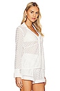 view 3 of 5 Tyler Crochet Lace Cover Up Collared Cardigan in White