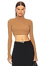 view 1 of 4 Brie Cropped Sweater in Camel Melange