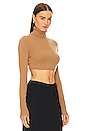 view 2 of 4 Brie Cropped Sweater in Camel Melange