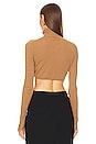 view 3 of 4 Brie Cropped Sweater in Camel Melange