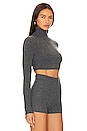 view 2 of 4 Brie Cropped Sweater in Charcoal Melange