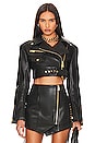 view 1 of 4 BLOUSON MOTARD CROPPED ARACELI in Black