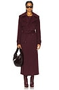 view 2 of 4 Rumi Belted Long Coat in Oxblood