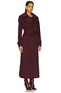 view 3 of 4 Rumi Belted Long Coat in Oxblood