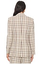 view 4 of 6 Lillie Peak Lapel Single Breasted Blazer in Sand Plaid