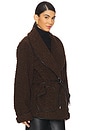 view 2 of 4 Kimia Sherpa Tie Waist Jacket in Raven