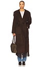 view 1 of 4 Carrie Fringe Robe Coat in Chocolate