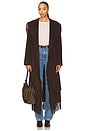 view 2 of 4 Carrie Fringe Robe Coat in Chocolate