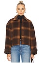view 1 of 4 Colby Plaid Jacket in Chocolate Plaid
