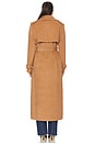 view 5 of 5 CASACO LONGO COM CINTO RUMI in Camel